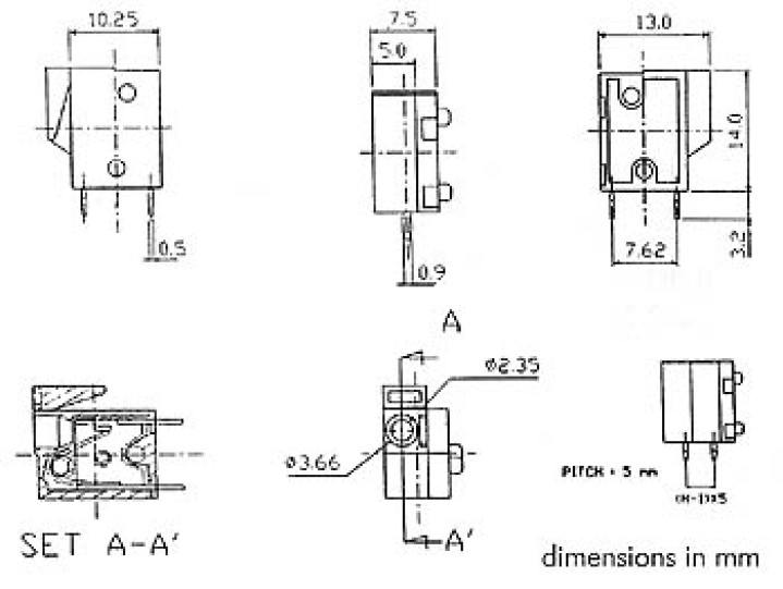 Conector rápido azul para montaje pcb - 3 a 5 mm pitch ref: screw03slb velleman - 1