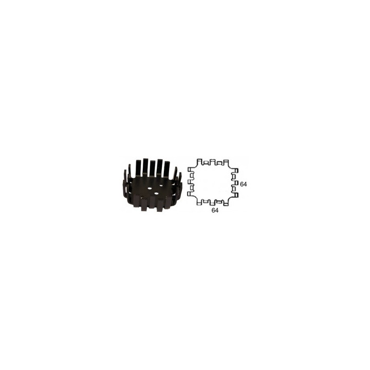 Disipador de calor de aluminio negro radiador 1xto3 - dimensiones 64 x 64 x 22 mm ref: qura11 cen - 1