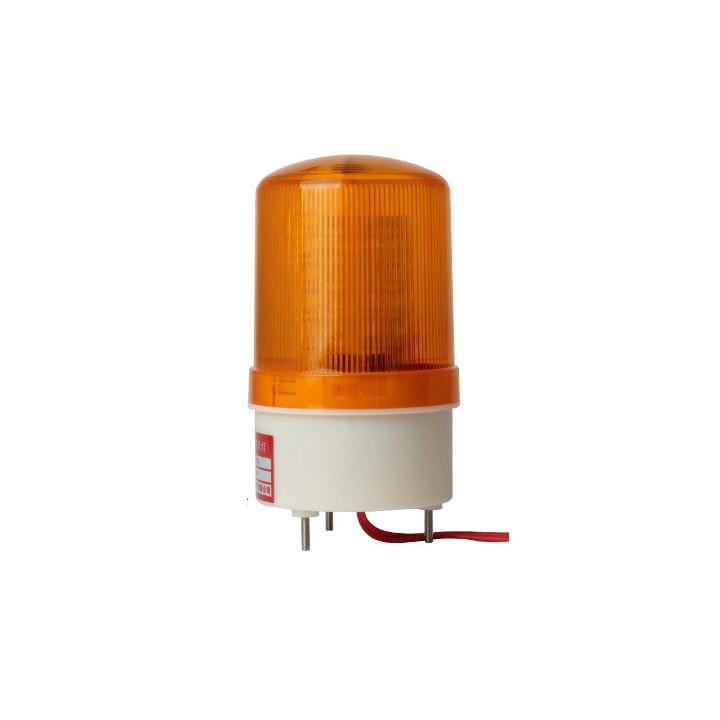 Fixed electric beacon 12vdc LED 10w LTE-1101 amber ip 65 fixing screw orange beacon yellow light