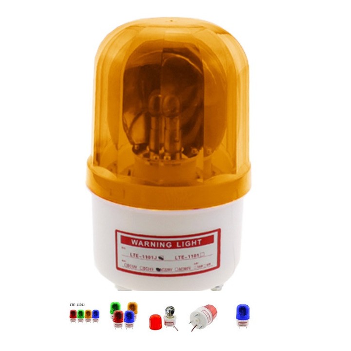 Fixed electric beacon 12vdc LED 10w LTE-1101 amber ip 65 fixing screw orange beacon yellow light