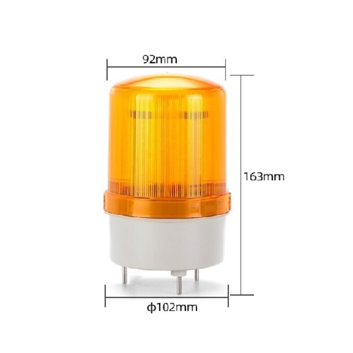 Fixed electric beacon 12vdc LED 10w LTE-1101 amber ip 65 fixing screw orange beacon yellow light