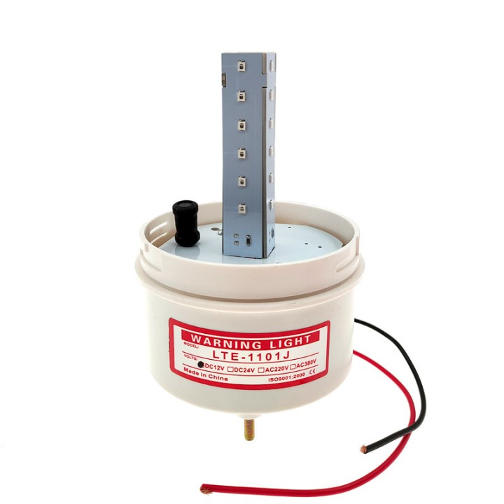 Fixed electric beacon 12vdc LED 10w LTE-1101 amber ip 65 fixing screw orange beacon yellow light