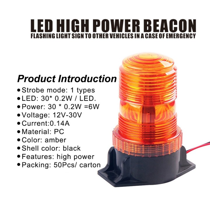 Signal lumineux Orange clignotant 12v 24v cc tracteur alarme signalisation feux camion signalisation