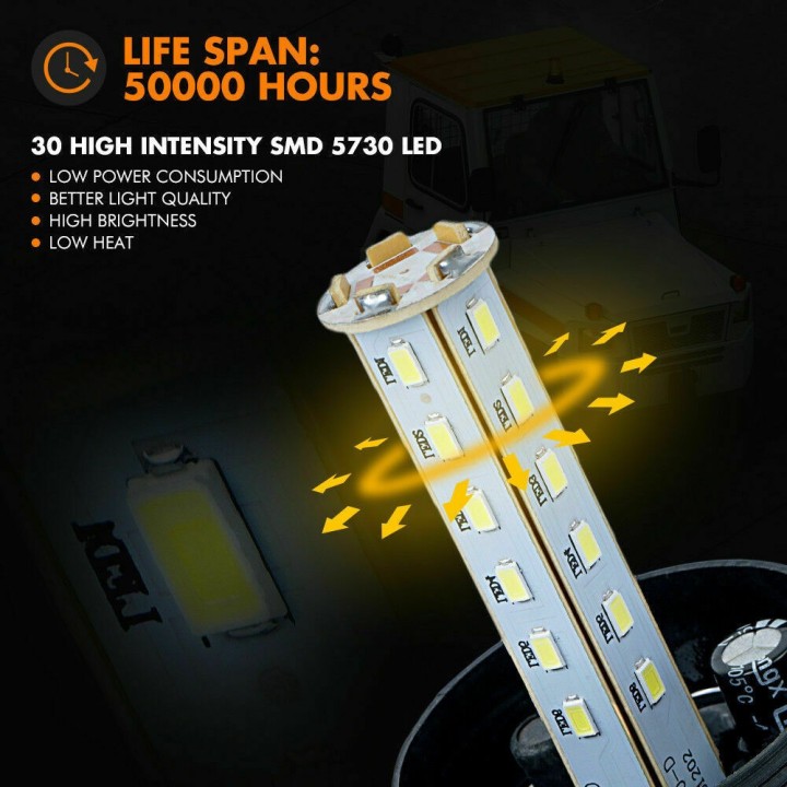 Luz de señal intermitente azul 12v 24v DC Luces de señalización de alarma de tractor Señalización de camiones