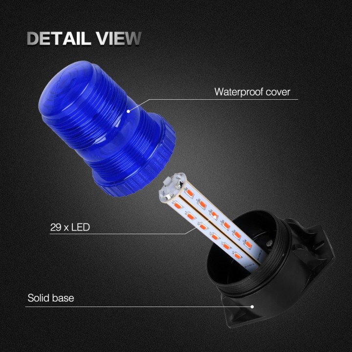 blue Flashing Signal Light 12v 24v DC Tractor Alarm Signaling Lights Truck Signaling