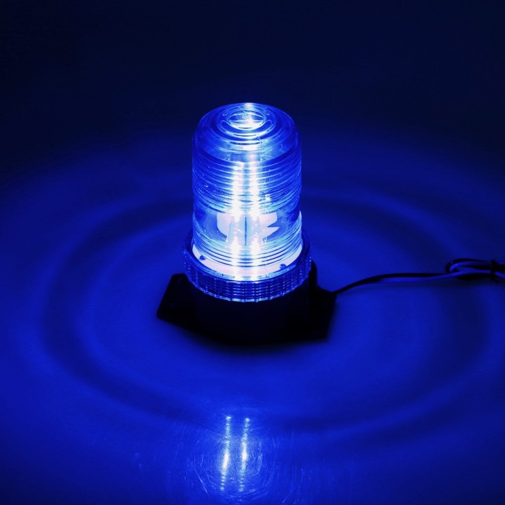 Luz de señal intermitente azul 12v 24v DC Luces de señalización de alarma de tractor Señalización de camiones