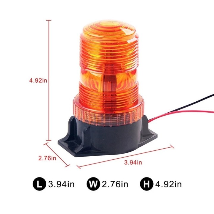 Luz de señal intermitente rosso 12v 24v DC Luces de señalización de alarma de tractor Señalización de camiones