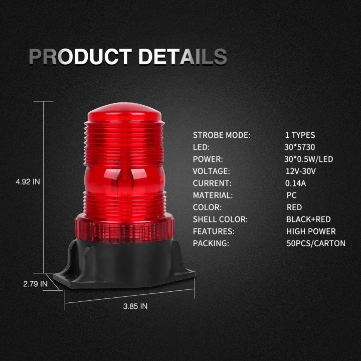 rot blinkende Signalleuchte 12 V 24 V DC Traktor-Alarm-Signalleuchten LKW-Signalisierung