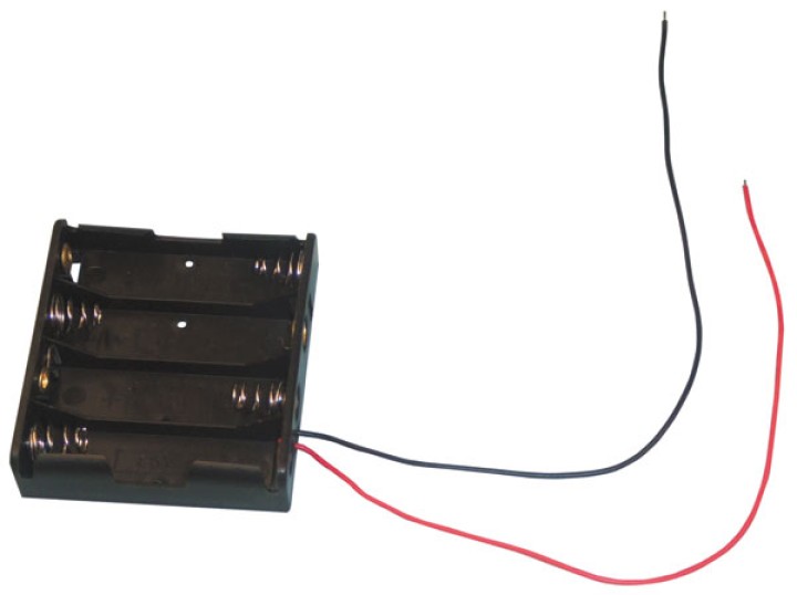 Horizontal koppler mit draht fur 4 batterien lr06 (4r6pc) aa am3 lr6 15a e91 mn1500 815 4006 cen - 1