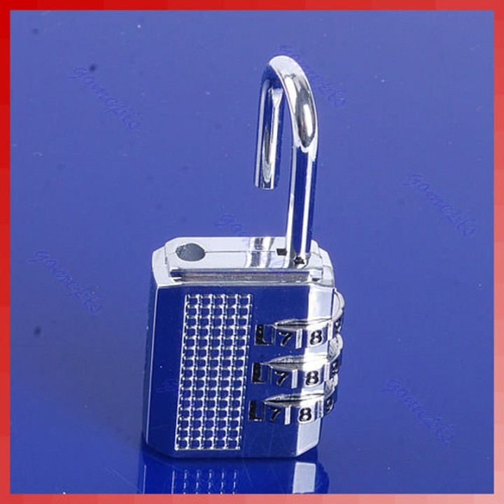 Uluting padlock Code Number Code 3 figures Silver Color Closing Opening Securized