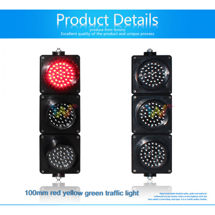 Außenampel IP65 3 x 100 mm 24 V LED grün orange rot heller Semaphor