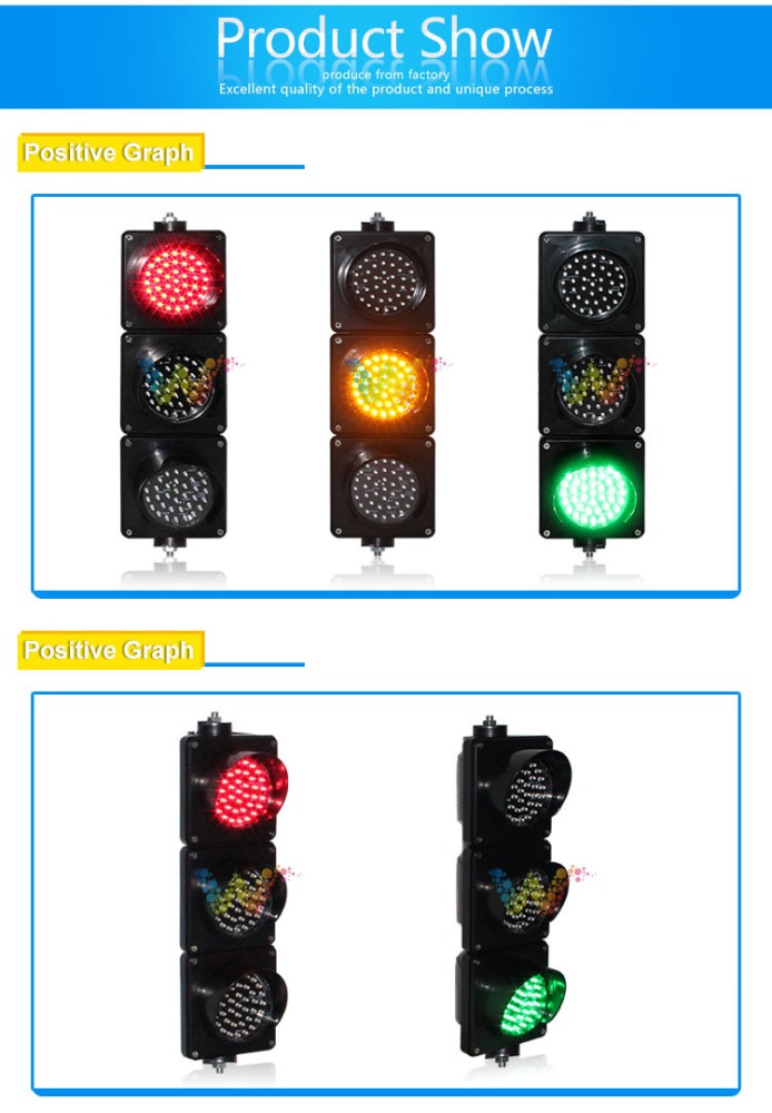 Außenampel IP65 3 x 100 mm 24 V LED grün orange rot heller Semaphor