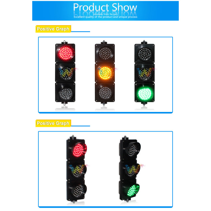 Außenampel IP65 3 x 100 mm 24 V LED grün orange rot heller Semaphor