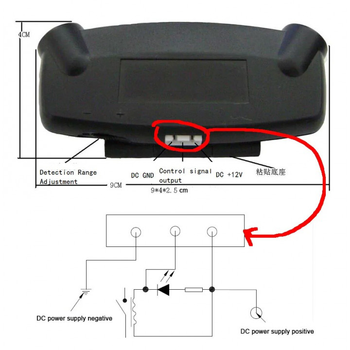 Detecteur de mouvement capteur ultrasonique protection volumetrique ultrason alarme voiture