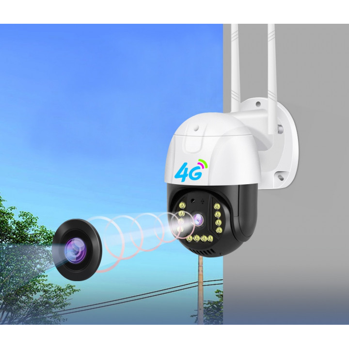 Überwachungskamera für den Außenbereich 4G Gsm Sim V380 Pro 1080p Cloud 4x Zoom Ip66 Sicherheitsschutz Wireless Ip Cctv