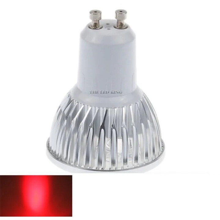 Gu10 bulb 9w red 110v 220v spotlight cob led lamp Super Bright Bright Spot