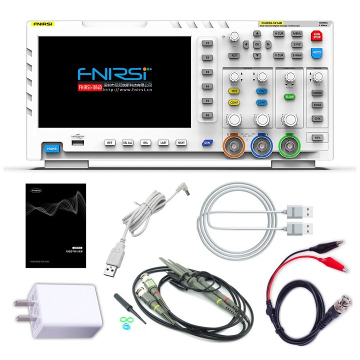 Digital Oscilloscope Generator Signal Input 1GSa/s 100MHz Bandwidth Multimeter Storage FNIRSI-1014D