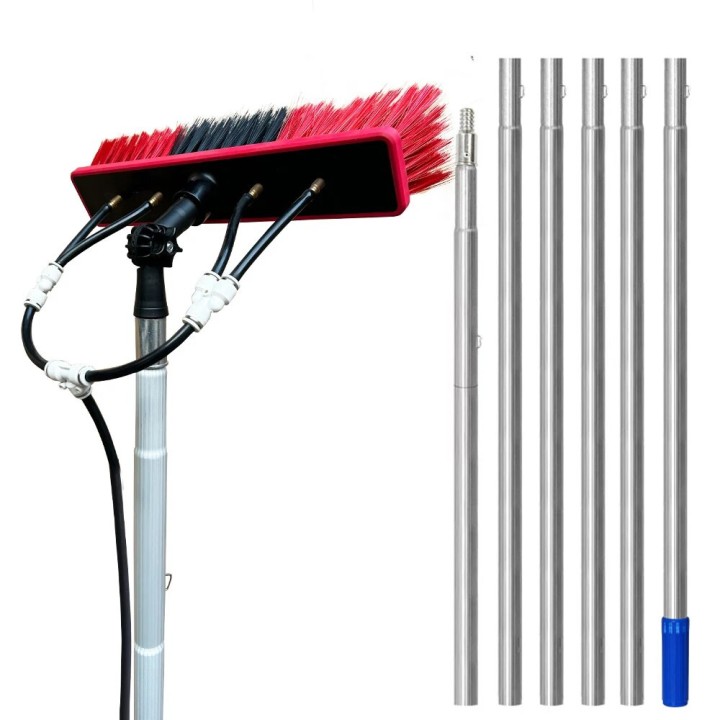 35cm telescopic brush 3 to 10M powered by water for cleaning