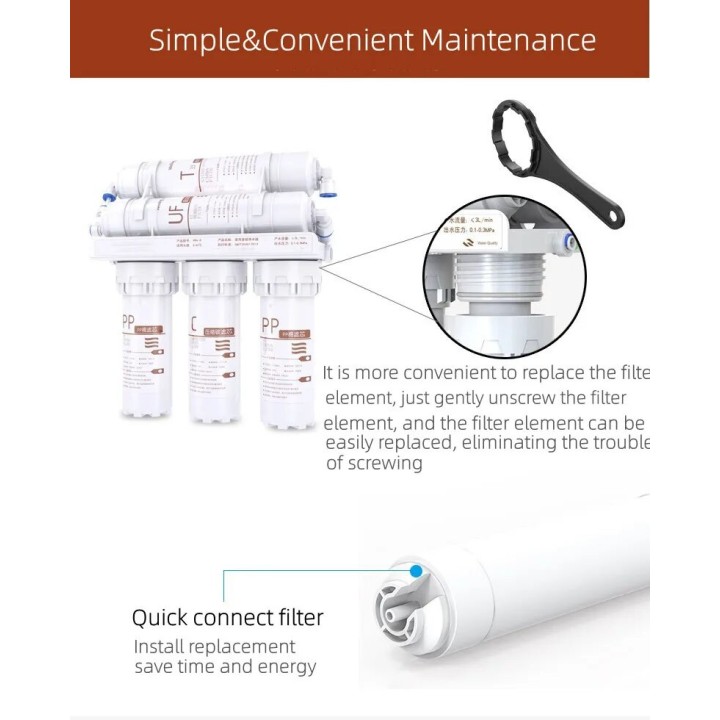 Set of 5 filters for water purifier filter5 level 5 for home ultrafiltration Drinking Water