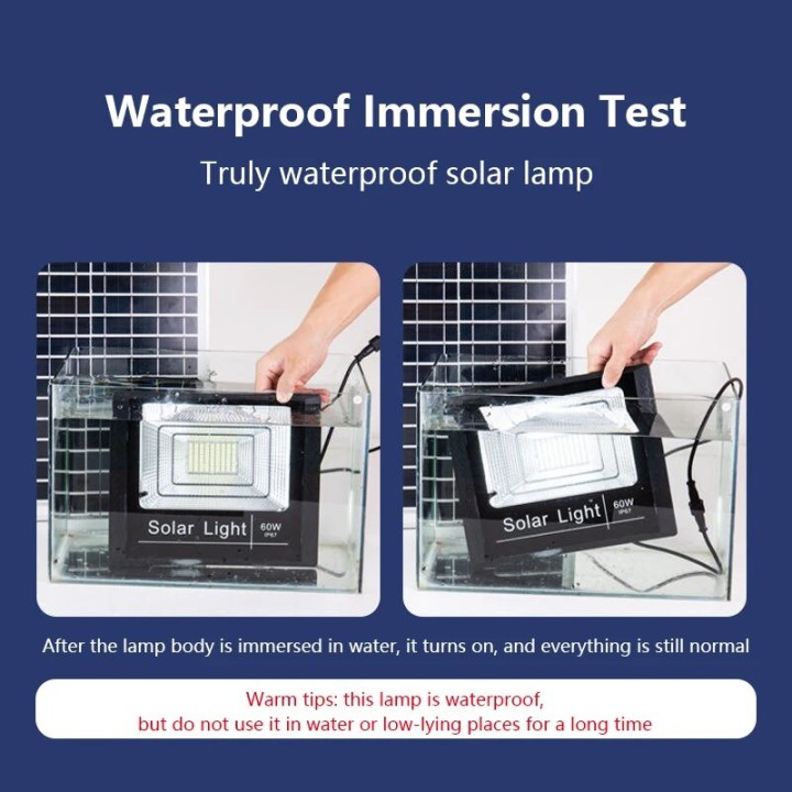 LED solar panel lamp 100w waterproof remote control IP67 standard remote outdoor lighting