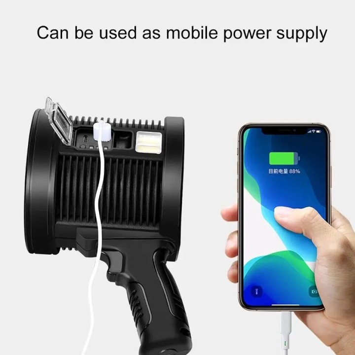Rechargeable hand headlight portable lamp XHP90 USB Lithium Battery 9000mAh Rechargeable 15h