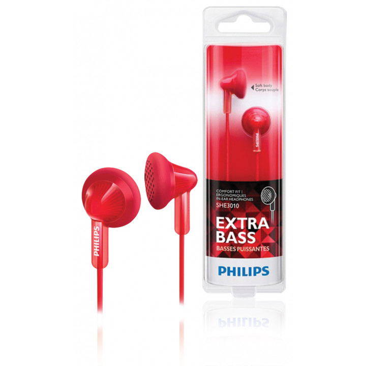 Mini ecouteurs sport action fit ultra leger rouge she3010rd/00 philips  shq1200/10