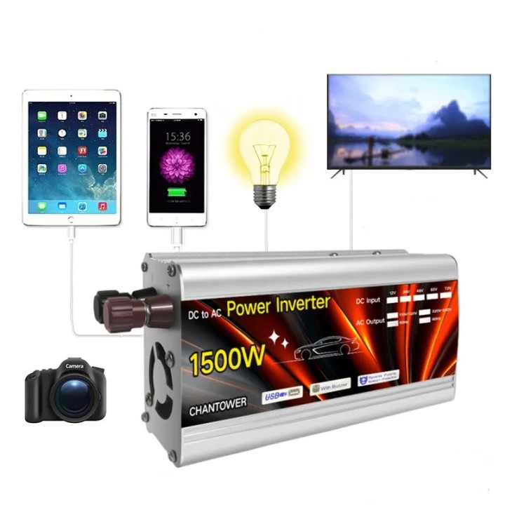 1500W WATT DC 12V a 220V AC portatile di potere del caricatore Car Inverter convertitore di tensione da 12V a 220V