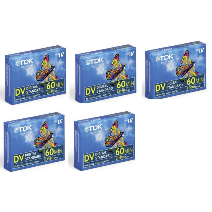 5 maxell mini dv cassette