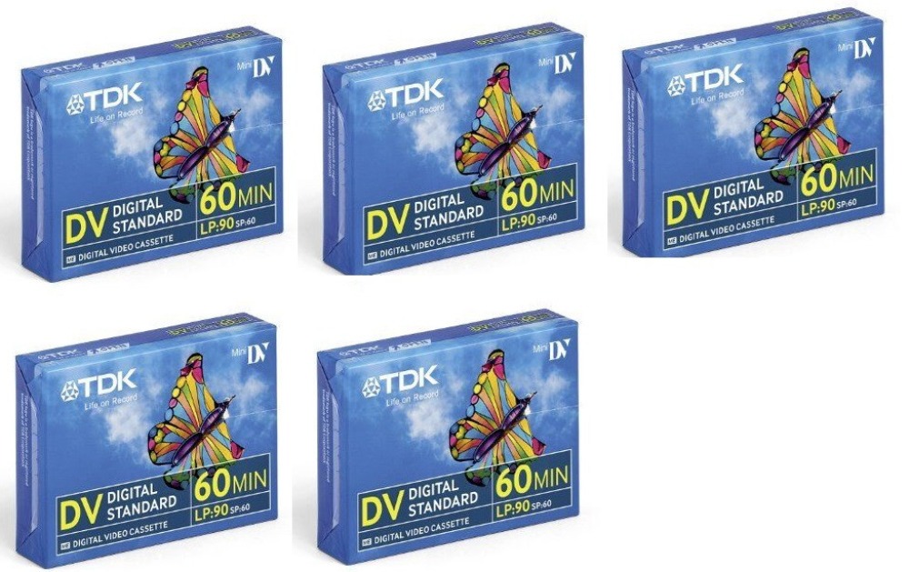 5 maxell mini dv cassette