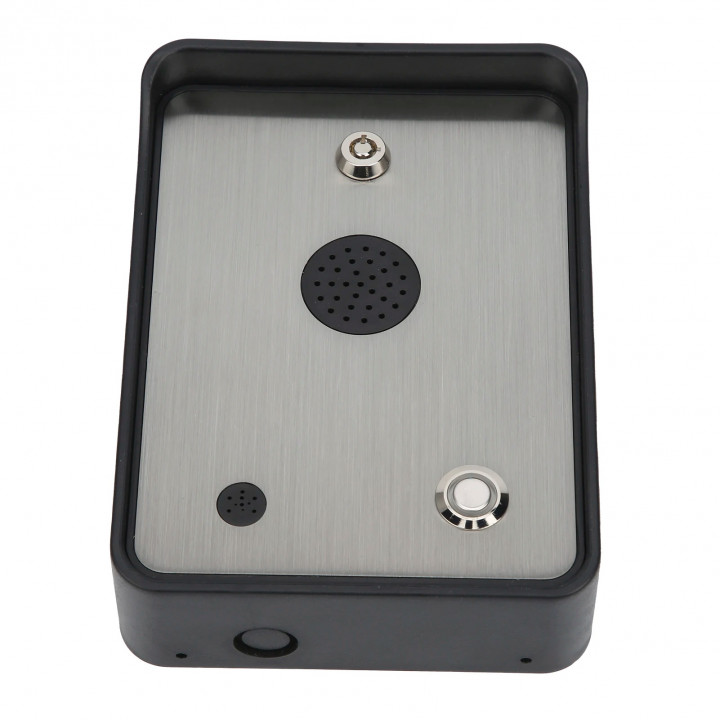 Interphone gsm 12v 24v acdc GSM-HELP batterie bouton appel alarme sos urgence relais 2 canaux ouverture porte