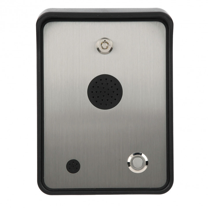 GSM battery intercom with emergency SOS alarm call button with 2-channel door opening relay 12v 24v acdc GSM-HELP