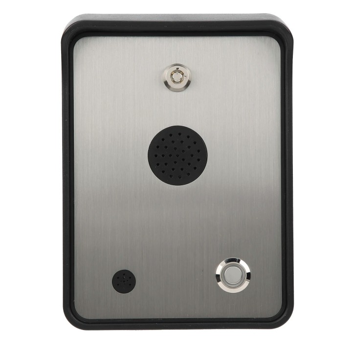 Intercomunicador 12v 24v acdc GSM-HELP a batería pulsador de llamada alarma SOS emergencia relé apertura puerta 2 canales