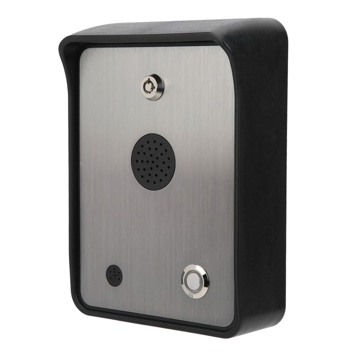 GSM battery intercom with emergency SOS alarm call button with 2-channel door opening relay 12v 24v acdc GSM-HELP