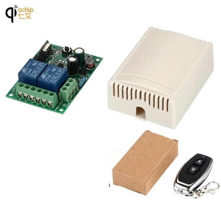 AC 220v 2ch 1 Wireless Remote Control Light Switch System Relay Switch