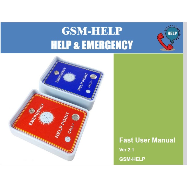 Citofono 12v 24v acdc GSM-HELP a batteria con pulsante di chiamata di allarme di emergenza SOS con relè apriporta a 2 canali