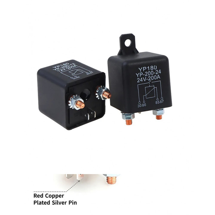 12 V 80a 100a 120a 150a 180a 200 A Auto-Startrelais 4-polig Hochleistungsstrom Kraftfahrzeuge no