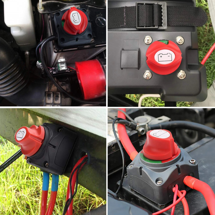 Battery disconnect cut-off switch 12v 24v 48v 50a 100a 200a 300a car boat wind turbine