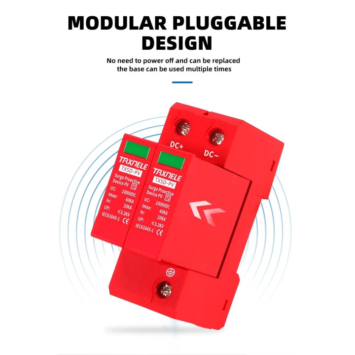 Surge protector protection device 40KA 1000v dc TXSD-PV against surges solar panels wind turbine