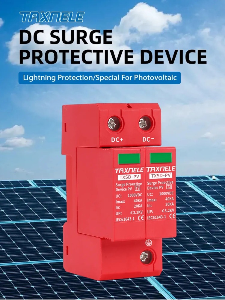 Parafoudre dispositif protection 40KA 1000v dc TXSD-PV contre surtensions panneaux solaires eolienne