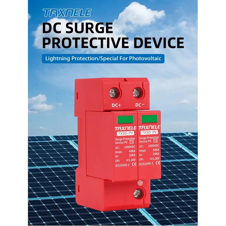 Parafoudre dispositif protection 40KA 1000v dc TXSD-PV contre surtensions panneaux solaires eolienne