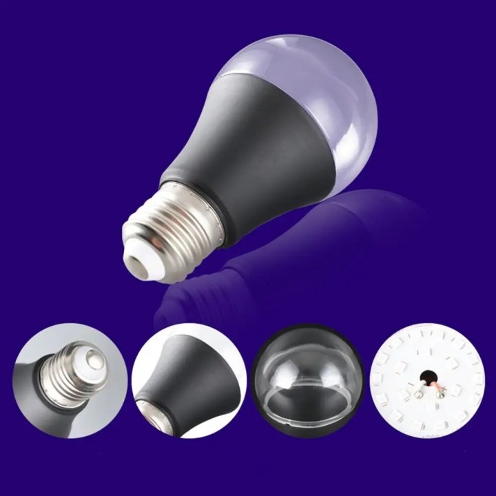 UV LED bulb black purple light E27 7W 110V 220V 399-400nm interior decoration restaurant