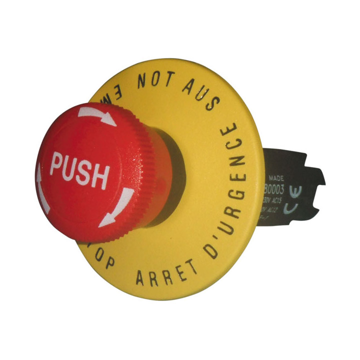 Emergency stop button no alarm nf punch diameter 24 mm anti panic security system cen - 1