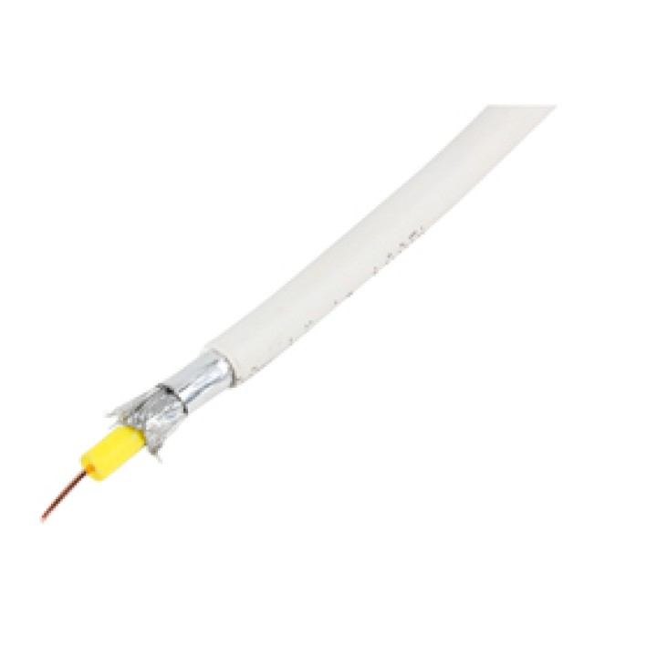 Abgeschirmtes koaxialkabel 75 ohm rg6 satelliten-tv satelliten-video 1m 100db weiß 6,8 mm könig konig - 1