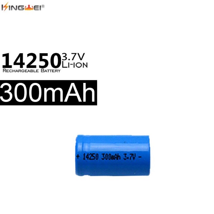 Rechargeable lithium battery 14250 3.7v 300mAh ICR14250 1/2AA Flashlight Camera