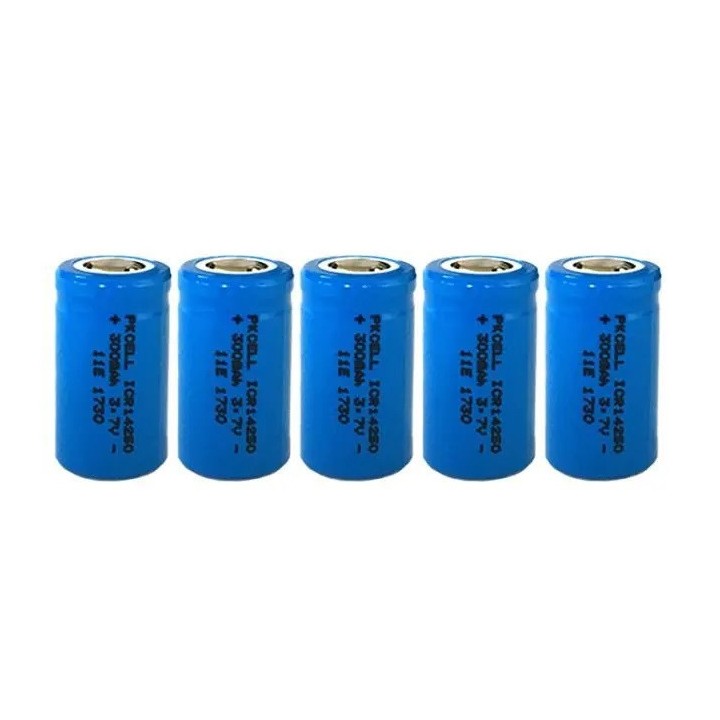 5 Rechargeable lithium battery 14250 3.7v 300mAh ICR14250 1/2AA Flashlight Camera