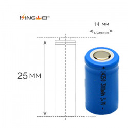 Rechargeable lithium battery 14250 3.7v 300mAh ICR14250 1/2AA Flashlight Camera