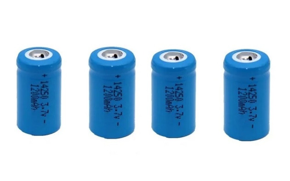 4 Rechargeable lithium battery 14250 3.7v 300mAh ICR14250 1/2AA Flashlight Camera