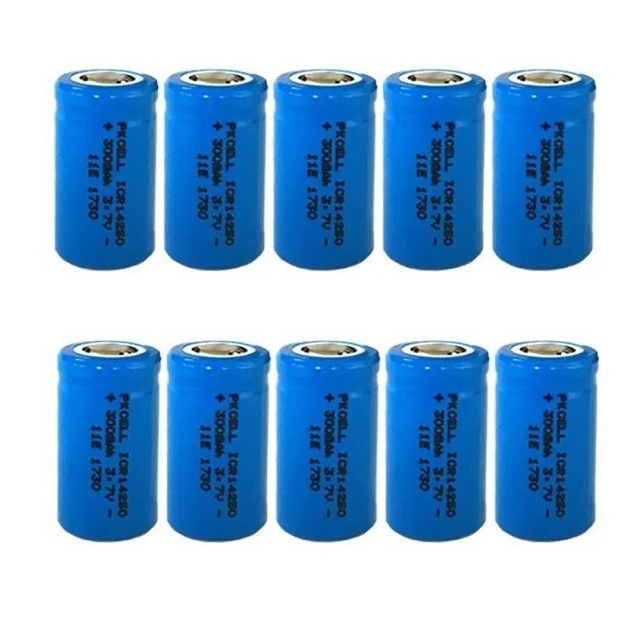 10 Batterie lithium rechargeable 14250 3.7v 300mAh ICR14250 1/2AA lampe torche Appareil photo