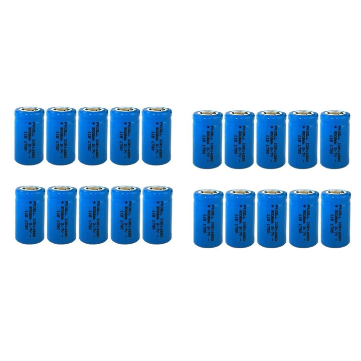 20 Batterie lithium rechargeable 1200mah 14250 3.7v ICR14250 1/2AA lampe torche Appareil photo