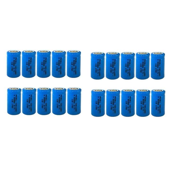 20 Rechargeable lithium battery 14250 3.7v 300mAh ICR14250 1/2AA Flashlight Camera